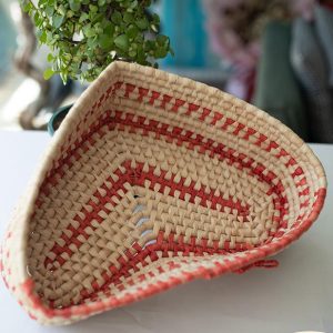 Heart-Woven Grass Storage Crate